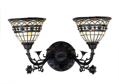 Sconces Double Glass by Meyda Tiffany ( 57 | 27394 Tiffany Roman ) 