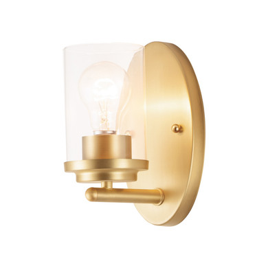 Sconces Single Glass by Maxim ( 16 | 10211CLSBR Corona ) 