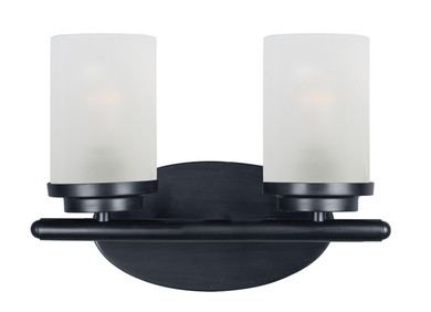 Bathroom Fixtures Two Lights by Maxim ( 16 | 10212FTBK Corona ) 