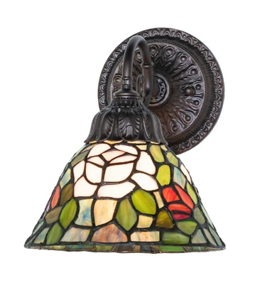 Sconces Single Glass by Meyda Tiffany ( 57 | 274145 Tiffany Rosebush ) 