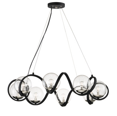 Mid. Chandeliers Glass Up by Maxim ( 16 | 35108CDBKPN Curlicue ) 