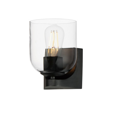 Sconces Single Glass by Maxim ( 16 | 21231CLBK Scoop ) 