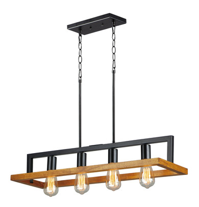 Linear/Island 4 Light + by Maxim ( 16 | 10307BKASB Black Forest ) 