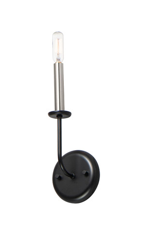 Sconces Single Candle by Maxim ( 16 | 10321BKSN Wesley ) 
