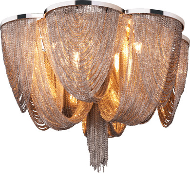 Flush Mounts Metal Shade by Maxim ( 16 | 21460NKPN Chantilly ) 