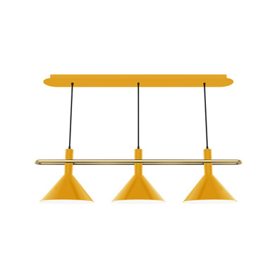 Linear/Island 3 Light Bar by Montclair Light Works ( 518 | CHR422-21-91 Raceway ) 