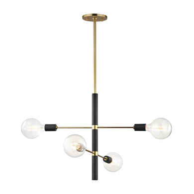 Mid. Chandeliers Glass Down by Mitzi ( 428 | H178804-AGB/BK Astrid ) 