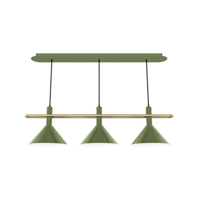 Linear/Island 3 Light Bar by Montclair Light Works ( 518 | CHR422-22-91 Raceway ) 