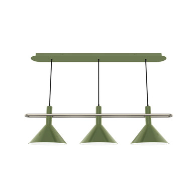 Linear/Island 3 Light Bar by Montclair Light Works ( 518 | CHR422-22-96 Raceway ) 