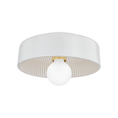Flush Mounts Glass Down by Mitzi ( 428 | H778501-AGB/CRW Ray ) 