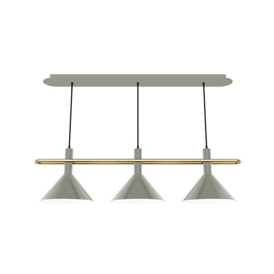 Linear/Island 3 Light Bar by Montclair Light Works ( 518 | CHR422-24-91 Raceway ) 