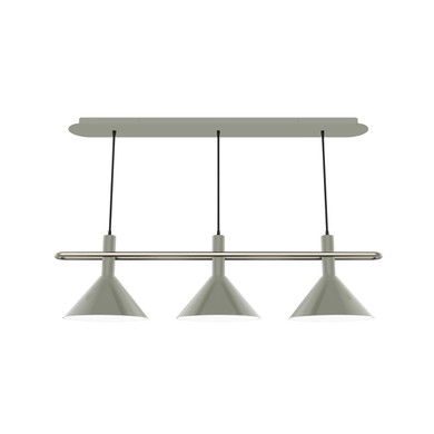 Linear/Island 3 Light Bar by Montclair Light Works ( 518 | CHR422-24-96 Raceway ) 