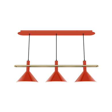 Linear/Island 3 Light Bar by Montclair Light Works ( 518 | CHR422-26-91 Raceway ) 