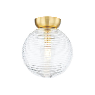 Flush Mounts Glass Down by Mitzi ( 428 | H815501-AGB Sara ) 