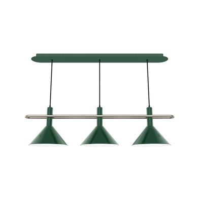 Linear/Island 3 Light Bar by Montclair Light Works ( 518 | CHR422-42-96 Raceway ) 