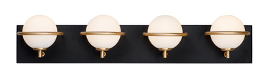 Bathroom Fixtures Four Lights by Maxim ( 16 | 21604SWBKGLD Revolve ) 