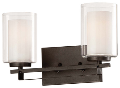 Bathroom Fixtures Two Lights by Minka-Lavery ( 7 | 6102-172 Parsons Studio ) 