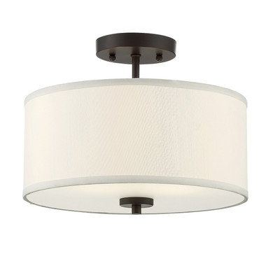 Semi-Flush Mts. Drum Shade by Meridian ( 446 | M60008ORB Msemi ) 