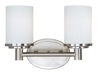 Bathroom Fixtures Two Lights by Maxim ( 16 | 9052SWSN Cylinder ) 