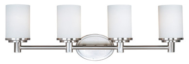 Bathroom Fixtures Four Lights by Maxim ( 16 | 9054SWSN Cylinder ) 