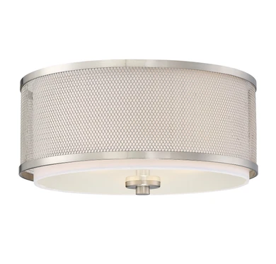 Flush Mounts Drum Shade by Meridian ( 446 | M60018BN Mflus ) 