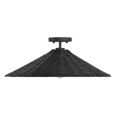 Semi-Flush Mts. Glass Down by Meridian ( 446 | M60074MBK ) 