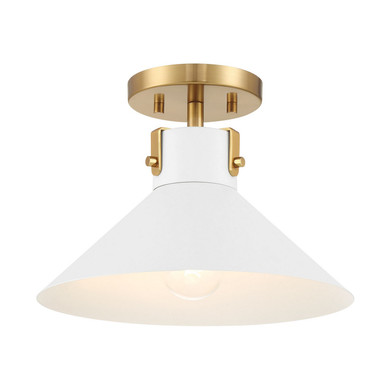 Semi-Flush Mts. Exposed Lamps by Meridian ( 446 | M60078WHNB ) 