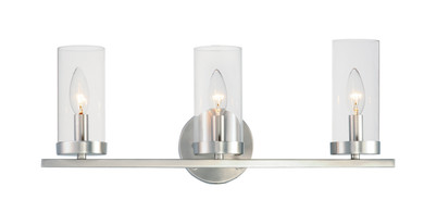 Bathroom Fixtures Three Lights by Maxim ( 16 | 25257CLSN Sentinel ) 