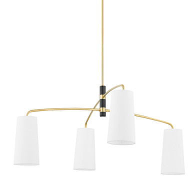 Large Chandeliers Candle by Mitzi ( 428 | H612804-AGB/SBK Evelyn ) 