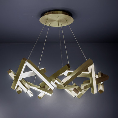 Mid. Chandeliers Geometric/Linear by Modern Forms ( 281 | PD-64834-AB Chaos ) 