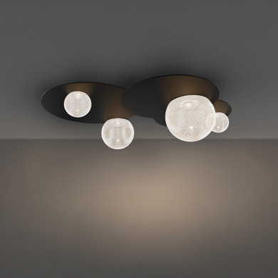 Flush Mounts Glass Down by Modern Forms ( 281 | FM-10527-BK Out Of This World ) 