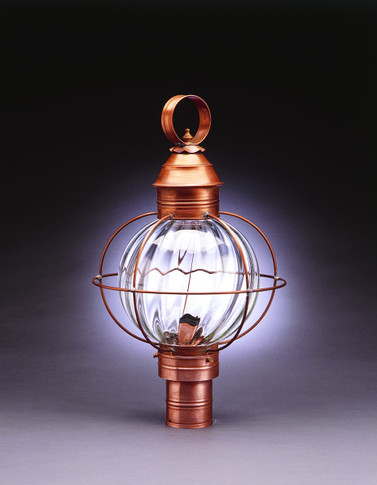 Exterior Post/Pier Head by Northeast Lantern ( 196 | 2843-AB-MED-OPT Round Onion ) 
