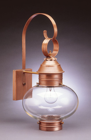 Exterior Wall Mount by Northeast Lantern ( 196 | 2041-AB-MED-CLR Cageless Onion ) 