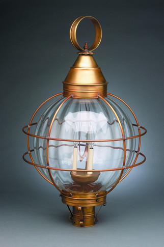 Exterior Post/Pier Head by Northeast Lantern ( 196 | 2863-AB-LT3-OPT Round Onion ) 