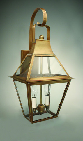 Exterior Wall Mount by Northeast Lantern ( 196 | 2237-AB-LT2-CLR Uxbridge ) 