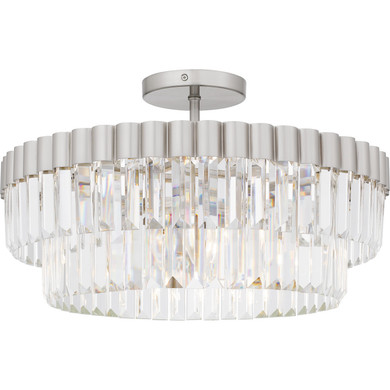 Semi-Flush Mts. Glass Down by Quoizel ( 10 | QSF6742BN Quoizel Semi-Flush Mount ) 