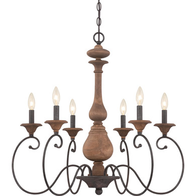 Mid. Chandeliers Candle by Quoizel ( 10 | ABN5006RK Auburn ) 
