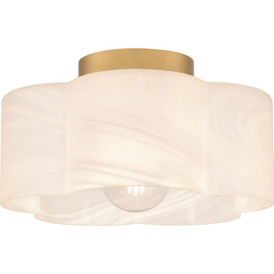 Flush Mounts Glass Down by Quoizel ( 10 | QSF6760BWS Quoizel Semi-Flush Mount ) 