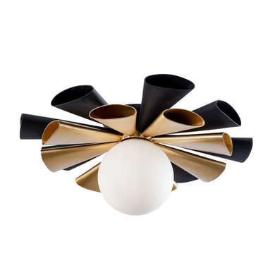 Flush Mounts Glass Down by Varaluz ( 137 | 372S01MMBFG Daphne ) 
