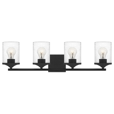 Bathroom Fixtures Four Lights by Quoizel ( 10 | ABR8628MBK Abner ) 