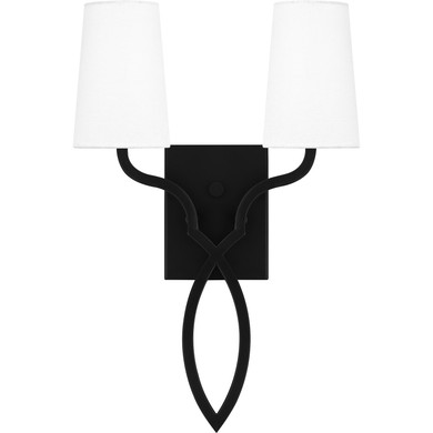 Sconces Double Candle by Quoizel ( 10 | QW16130MBK Quoizel Wood ) 