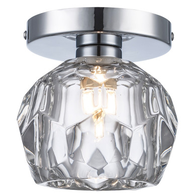 Semi-Flush Mts. Glass Down by Trans Globe Imports ( 110 | 11660 PC Sequoia ) 