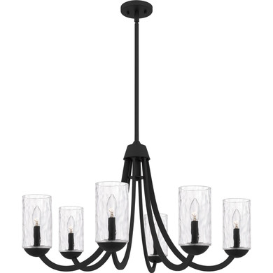 Mid. Chandeliers Glass Up by Quoizel ( 10 | ALD5032MBK Allard ) 