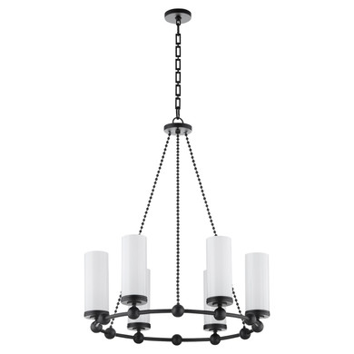 Mid. Chandeliers Glass Up by Quorum ( 19 | 667-6-59 Lee Boulevard ) 