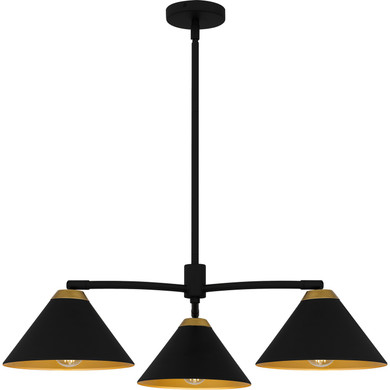 Mid. Chandeliers Metal Shade by Quoizel ( 10 | ALS5032MBK Alscott ) 