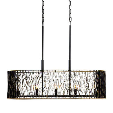Linear/Island 4 Light + by Varaluz ( 137 | 380N05MBFG Estela ) 