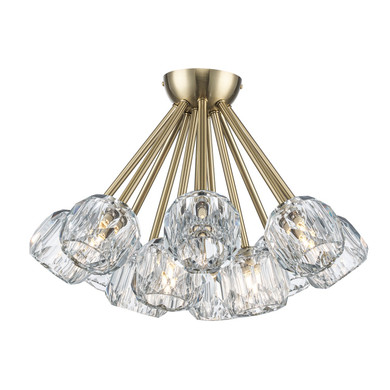 Semi-Flush Mts. Glass Down by Trans Globe Imports ( 110 | 11738 AG Crystal Court ) 