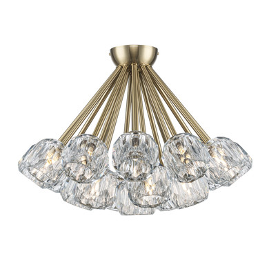Semi-Flush Mts. Glass Down by Trans Globe Imports ( 110 | 11739 AG Crystal Court ) 