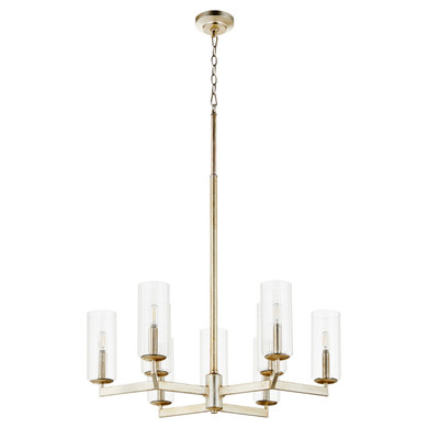 Mid. Chandeliers Glass Up by Quorum ( 19 | 674-9-60 Merrick ) 