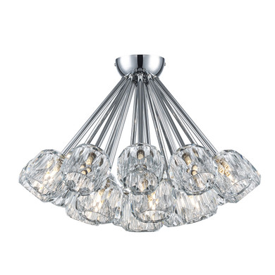Semi-Flush Mts. Glass Down by Trans Globe Imports ( 110 | 11739 PC Crystal Court ) 
